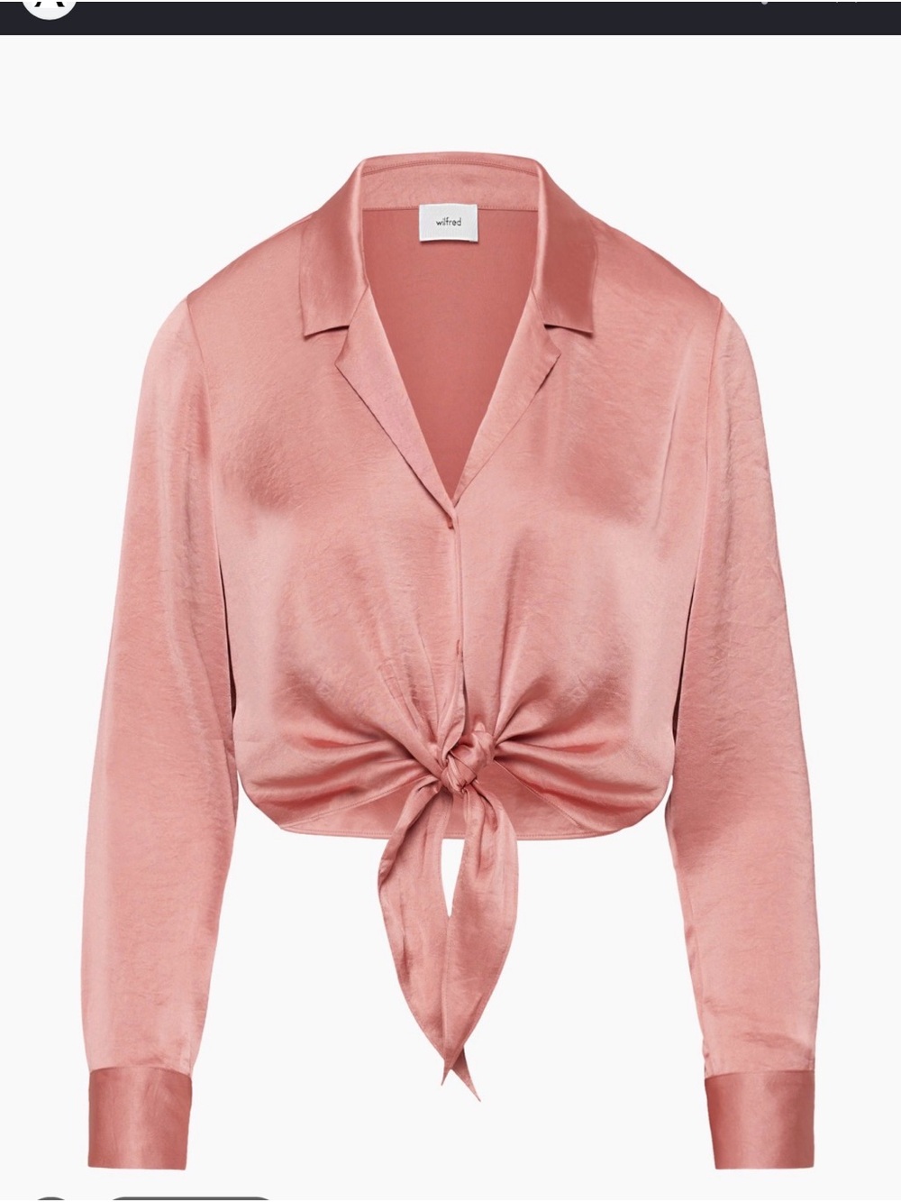 Wilfred Dusty Rose Tie-Front Blouse